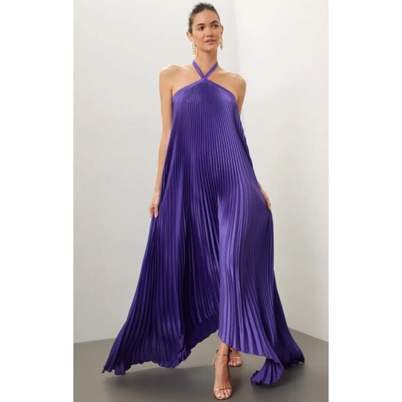 L'IDÉE Déesse Gown in Purple Size 6 - Picture 1 of 11